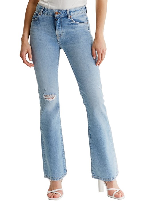 Evy Light Blue Destroyed Bootcut Jeans